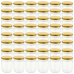 VIDAXL Marmeladengläser Mit Goldenem Deckel 48 Stk. 230 Ml