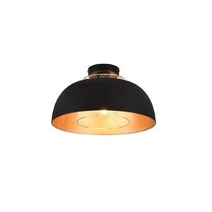 Reality Leuchten Deckenleuchte Punch, schwarz/gold, Ø 35 cm