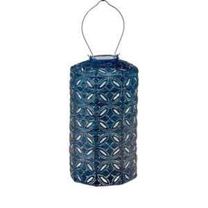 LUMIZ Solar Buitenlampion Mandela Cylinder - 18 cm - Petrol