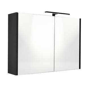 Best Design Happy spiegelkast met verlichting 100x60cm zwart mat