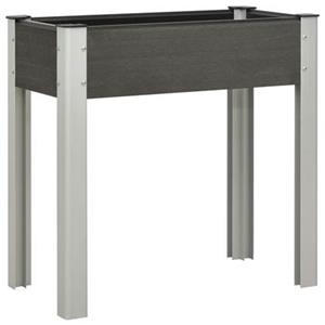 VidaXL Plantenbak verhoogd 75x40x75 cm HKC grijs