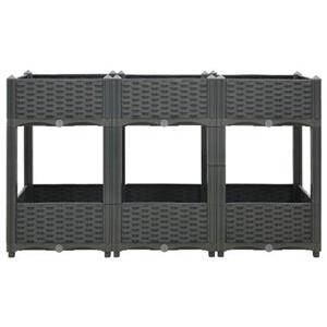 VidaXL Plantenbak verhoogd 120x40x71 cm polypropyleen