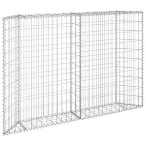 vidaXL Gabionen-Hochbeet Trapezform Verzinkter Stahl 150x20x100 cm 