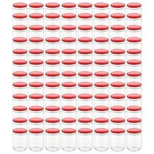 Marmeladengläser mit Rotem Deckel 96 Stk. 230 ml vidaXL - Rot