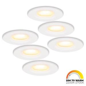 HOFTRONIC 6x Venezia - LED Inbouwspots Badkamer IP65 Wit
