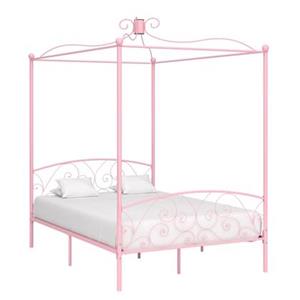 VidaXL Hemelbedframe metaal roze 140x200 cm