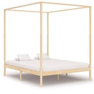 VidaXL Hemelbedframe massief grenenhout 160x200 cm