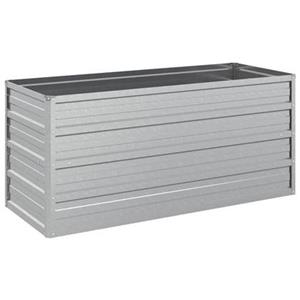 vidaXL Garten-Hochbeet 100x40x45 cm Verzinkter Stahl Silber 