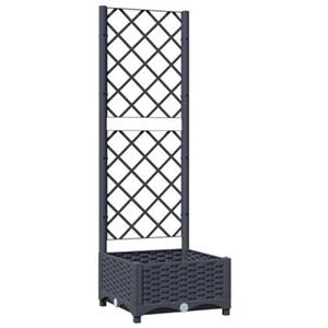 VidaXL Plantenbak met latwerk 40x40x121,5 cm polypropeen