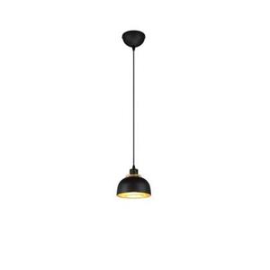 Reality Leuchten Hängeleuchte Punch schwarz/gold einflammig Ø 18 cm