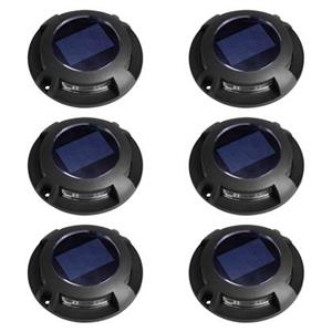 KS Verlichting Set 6 stuks Solar Decklight Zwart
