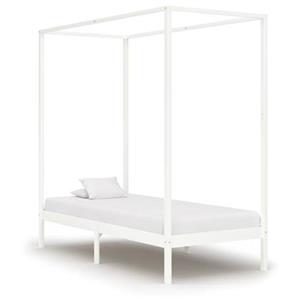 VidaXL Hemelbedframe massief grenenhout wit 90x200 cm