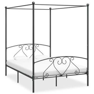 VidaXL Hemelbedframe metaal grijs 140x200 cm