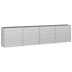 VidaXL Plantenbak verhoogd 320x40x77 cm gegalvaniseerd staal zilver