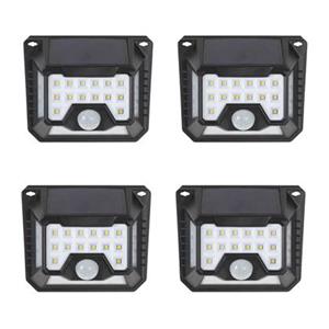 KS Verlichting Wandlamp LED Solar sensor Solys S buitenlamp 4 stuks