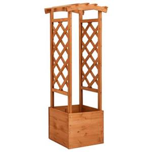 VidaXL Latwerkplantenbak met boog 49x39x130 cm vurenhout