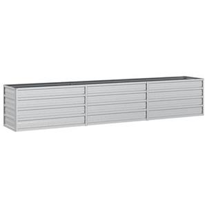 VidaXL Plantenbak verhoogd 240x40x45 cm gegalvaniseerd staal zilver