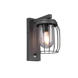 Trio Leuchten Tuela Wandlamp IP44 Bewegingssensor Antraciet