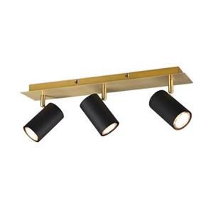 Trio Leuchten Marley Opbouwspot 3x GU10 Zwart Goud