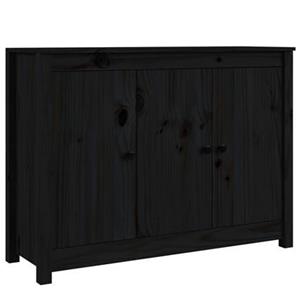 VidaXL Dressoir 100x35x74 cm massief grenenhout zwart