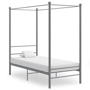 Hemelbedframe metaal grijs 100x200 cm