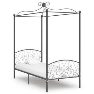 VidaXL Hemelbedframe metaal grijs 100x200 cm