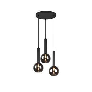 Trio 3-lichts hanglamp Clayton zwart 310390332