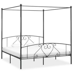 VidaXL Hemelbedframe metaal grijs 180x200 cm