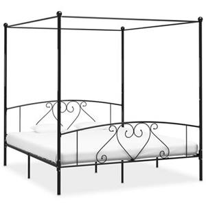 VidaXL Hemelbedframe metaal zwart 180x200 cm