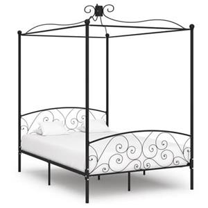 vidaXL Hemelbedframe metaal zwart 120x200 cm