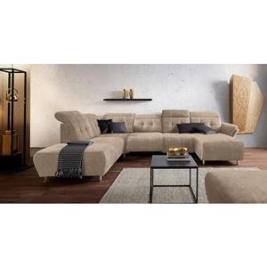 Places of Style Wohnlandschaft "Manhattan", 2 Sitze mit elektrischer Relaxfunktion, verstellbare Armlehnen