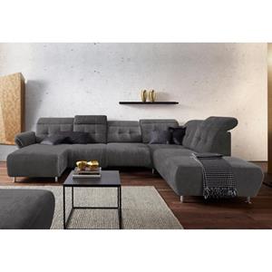 Places of Style Wohnlandschaft "Manhattan", 2 Sitze mit elektrischer Relaxfunktion, verstellbare Armlehnen