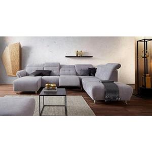 Places of Style Wohnlandschaft "Manhattan", 2 Sitze mit elektrischer Relaxfunktion, verstellbare Armlehnen