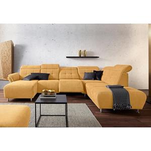 Places of Style Wohnlandschaft "Manhattan", 2 Sitze mit elektrischer Relaxfunktion, verstellbare Armlehnen