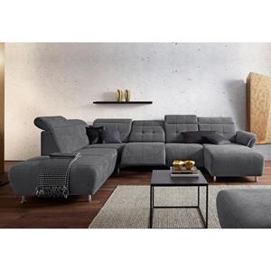 Places of Style Wohnlandschaft "Manhattan", 2 Sitze mit elektrischer Relaxfunktion, verstellbare Armlehnen