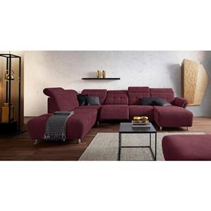 Places of Style Wohnlandschaft "Manhattan", 2 Sitze mit elektrischer Relaxfunktion, verstellbare Armlehnen