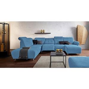 Places of Style Zithoek Manhattan U-vorm bank met elektrische relaxfunctie, verstelbare armleuningen