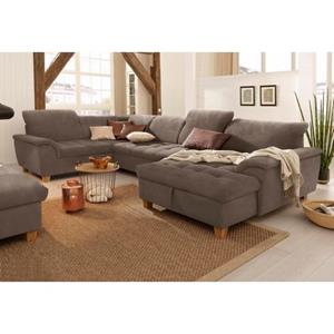 Home affaire Zithoek Lyla U-vorm naar keuze met verstelbare rugleuning en extra met bed + bedkist