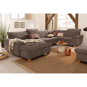 Home affaire Zithoek Lyla U-vorm naar keuze met verstelbare rugleuning en extra met bed + bedkist