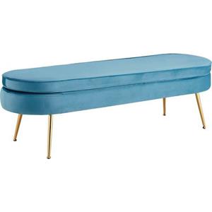 SalesFever Sitzbank "Clam", mit hohem Sitzkissen, Sitzpouf oval lang