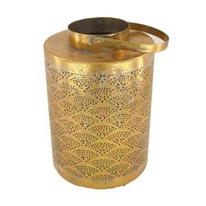 Dijk Natural Collections Lantern metal with glass 20x31cm - Goud