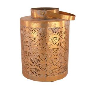 Dijk Natural Collections Lantern metal with glass 17.5x26cm - Koper