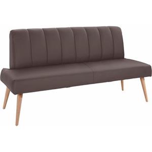 exxpo - sofa fashion Zitbank Costa, moderne rugstikking, comfortabel en elegant, hoge houten voet