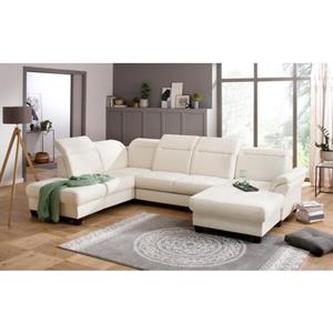 Premium collection by Home affaire Wohnlandschaft »Solvei«, incl. Sitztiefenverstellung und Federkern, wahlweise Kopfteilverstellung und Bettfunktion, Kontrastnaht