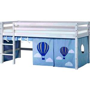 Hoppekids Hochbett ""Ballon"", mit Matratze & Vorhang, umbaubar, 4Stile