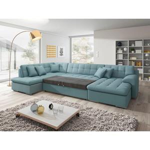 TRENDMANUFAKTUR Wohnlandschaft "Rave II, U-Form", wahlweise mit Bettfunktion