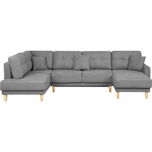 Home affaire Zithoek Triplo met stiksels, ook met slaapfunctie en bedkist, incl. 3 sierkussens (3-delig)