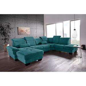 Places of Style Zithoek Cornwall inclusief zitdiepteverstelling, naar keuze met slaapfunctie en verstelbaar hoofdeind, binnenvering