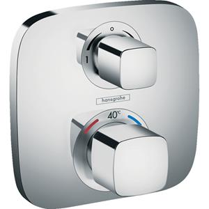 Hansgrohe Ecostat Regendoucheset Inbouw Plafonduitloop met Handdouche en Hoofddouche 20cm Thermostaat Square Chroom