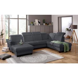 Premium collection by Home affaire Wohnlandschaft »Solvei«, incl. Sitztiefenverstellung und Federkern, wahlweise Kopfteilverstellung und Bettfunktion, Kontrastnaht